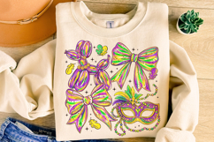 Mardi Gras Balloon Dog Coquette Bow PNG, Mardi Gras PNG Product Image 3