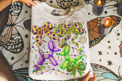 Mardi Gras Balloon Dog Coquette Bow PNG, Mardi Gras PNG Product Image 3