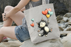 Balloon Heart Cat Clipart Product Image 3