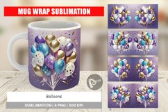Mug Wrap Design Balloons Product Image 1