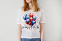 4th of July PNG Sublimation Design Patriotic PNG Balloon Product Image 2
