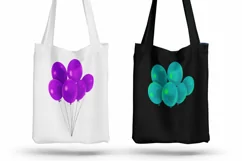 Balloons Clipart, Happy Birthday Balloons Product Image 3