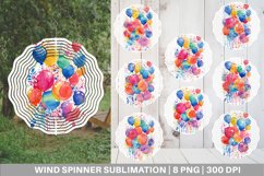 Balloons Watercolor Wind Spinner | Sublimation Spinner Desig Product Image 1