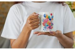 Balloons Watercolor | Mug sublimation design Product Image 2