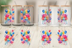 Balloons Watercolor Glass Can Wraps Product Image 4