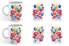 Balloons Watercolor | Mug sublimation design Product Image 3
