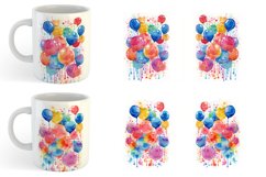 Balloons Watercolor | Mug sublimation design Product Image 6