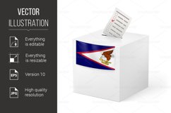Ballot box with voting paper. American Samoa Product Image 1