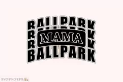 Baseball Mom Varsity, Ballpark Mama PNG T-shirt Design Product Image 1