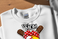 Baseball Mom PNG - Busy Raising Ballers Faux Embroidery png Product Image 5