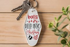Balls Deep Into Christmas SVG , Christmas Motel Keychain SVG Product Image 2