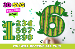 bamboo Numbers 3D SVG Product Image 1