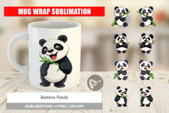 Mug Wrap Panda with Bamboo Product Image 1