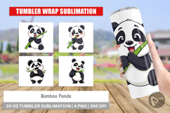 Tumbler Panda with Bamboo Product Image 1