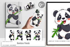 Digital Paper Panda with Bamboo Product Image 1