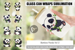 Glass Can Panda with Bamboo Product Image 1