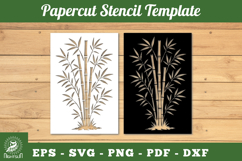 Bamboo Paper Cut Stencil SVG Product Image 1