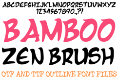 Bamboo Zen Brush Alphabet Font Lettering ABC OTF TTF Type by Squeeb Creative