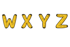 Banana Fruit Alphabet Lettering ABC Text Font Illustration Product Image 5
