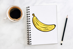 Cartoon Banana Fruit Illustration PNG JPG SVG Product Image 2