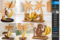 Banana Holder Stands Laser Cut Bundle|Fruit Stand|Home Decor Product Image 1