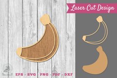 Banana Laser Cut Decoration SVG Product Image 1