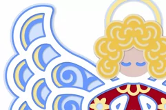3D layered angel mandala, Christmas angel svg for cricut, Product Image 3