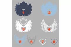 In memory of a loving heart with angel wings and a photo SVG Product Image 2