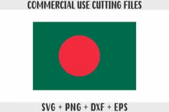 Bangladesh flag SVG Original Colors - Cut files for Cricut Product Image 1