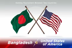 Bangladesh versus United States of America Two Flags Product Image 1