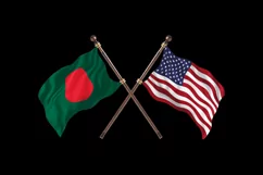 Bangladesh versus United States of America Two Flags Product Image 2