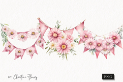 Pink Flower Banner | Spring PNG Product Image 1