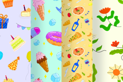 Seamless Pattern of Food and Summer vibe | 4 Variations Product Image 2