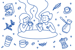 Coffee Shop Doodle Barista Icons Product Image 1