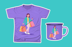 Happy woman Shopping Online with Smartphone Product Image 2