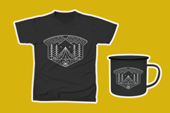 Outdoor Camping Line Art Badge Illustration Product Image 2