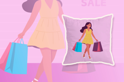 Happy Woman Shopping on Black Friday Product Image 3