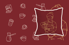 Barista Latte Art and Coffee Brewing Icons Product Image 3