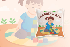 Childrens Day Happy Girl Playing Product Image 3