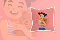 Happy Girl Playing with Doll Product Image 3