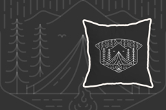 Outdoor Camping Line Art Badge Illustration Product Image 3