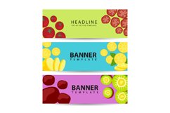 Three horizontal banners with colorful compositions of whole Product Image 1