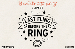 Bachelorette Party Line Art Clipart Bride SVG PNG EPS Product Image 7