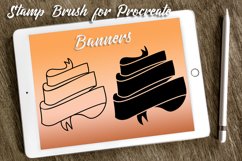 Banner Brush Stamps for Procreate. Ribbon Stamp Brush vol.2 Product Image 1