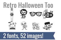 Retro Halloween Dingbats Product Image 2