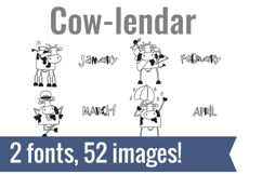 Cow-lendar Dingbats Product Image 1