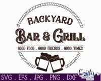 Vintage Farmhouse Home Round Sign Svg | Bar And Grill Product Image 2