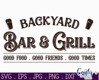 Vintage Farmhouse Home Sign | Bar And Grill Wall Art Svg Product Image 2