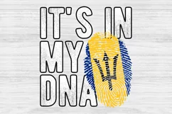 It's in my DNA Barbados Flag Fingerprint PNG Sublimation Product Image 1