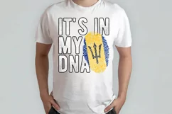It's in my DNA Barbados Flag Fingerprint PNG Sublimation Product Image 2